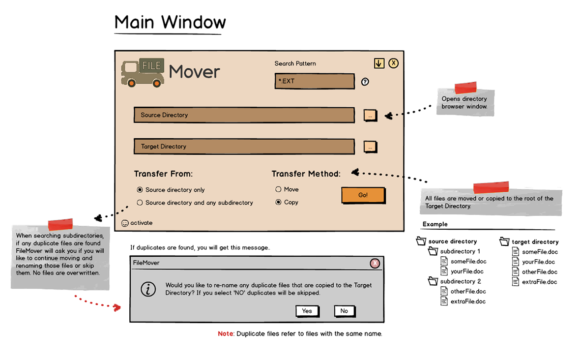 FileMover Main Window